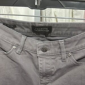 Talbots Flawless Five Pocket slim ankle Charcoal Denim Pants
